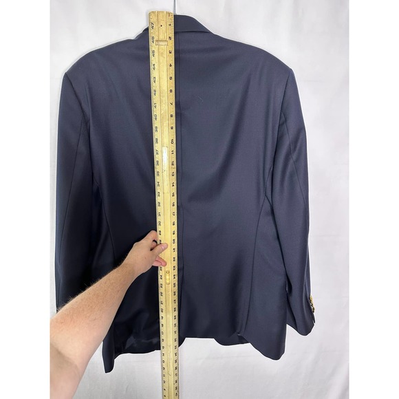 Lauren Ralph Lauren Men's Blazer Sport Coat 100% Wool 2 Button Navy Blue 42R - Picture 10 of 11